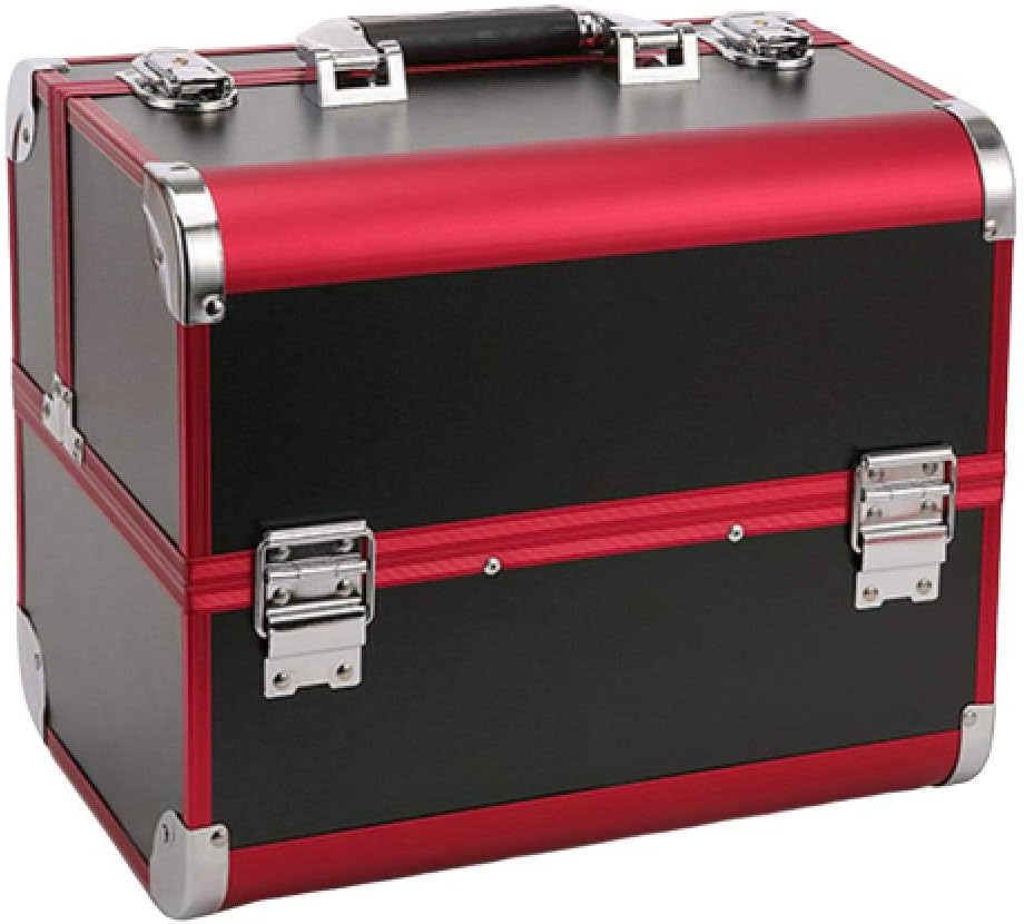 Cosmetic Case QXCXG Makeup Organizer Makeup Beauty Nail Case Cosmetics Trolley Bag Box for Nail Stuff Multi-Layer and Multi-Color Optional-C