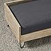 Great Deal Furniture Ophelia Mid Century Modern Pet Bed with Acacia Wood Frame, Light Gray and Graythumb 4