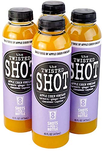 The Twisted Shot | Apple Cider Vinegar Shots with Turmeric, Ginger, Cinnamon, Honey & Cayenne | Wellness Drink | 100% USDA Certified Organic | Gut Health | 4-Pack of 16oz Bottles - Thumbnail 6