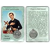 St. Gerard Prayer Card Holy Card Cards Patronage Patron Fertility with Medal