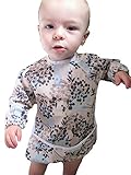 OHBABYKA Baby Waterproof Sleeved Bib for Infant Toddler,6-24 Months