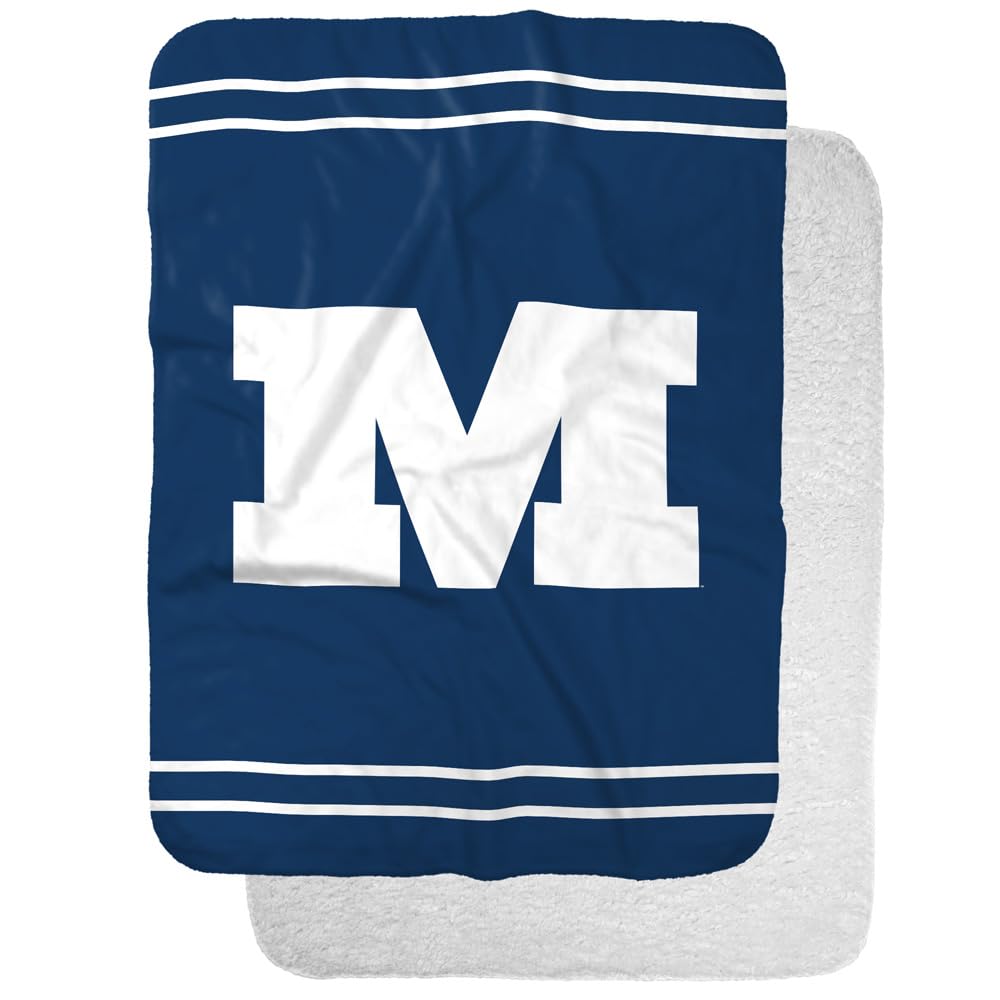 Millikin University Primary Logo Stripes Sherpa