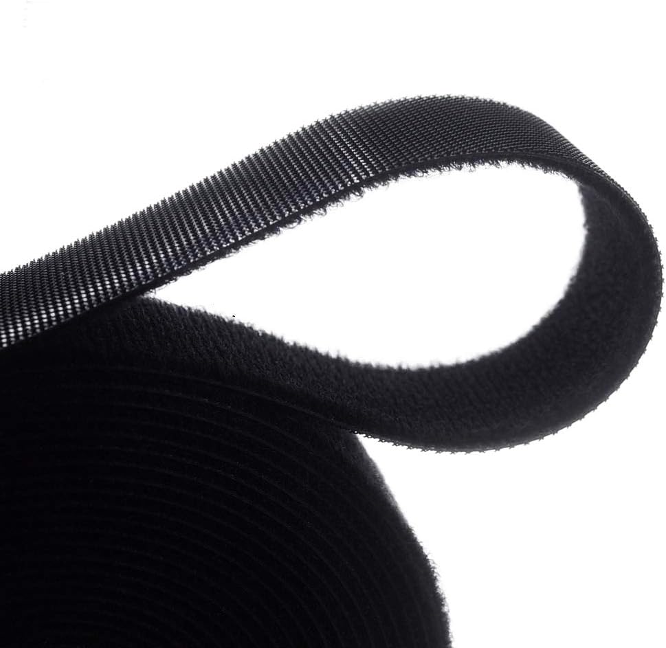 ANDERK 10CM x 3M Versatile Sew On Hook and Loop Strips Set including Non-Adhesive Back Fabric Fastener, Black - Image 5
