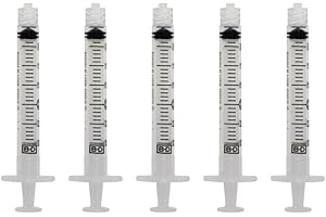 BD™ Becton Dickinson Disposable Sterile 3ml 3cc Syringes with Luer-Lok™ Tips | 5 packs | With Clear Barrel, No Needle, FDA Ap