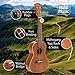 Concert Ukulele Bundle - LEFT HANDED, Deluxe Series by Hola! Music (Model HM-124LFT+), Bundle Includes: 24 Inch Mahogany Ukulele with Aquila Nylgut Strings Installed, Padded Gig Bag, Strap and Picks