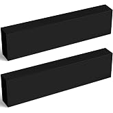 Colingmill 2 Pcs HDPE Plastic Blocks, 2" X 3" X 12", Black | Thick, Solid Polyethylene for Machining, Prototyping, Engineering Projects, Home Floor Improvement, Easy to Cut and Shape