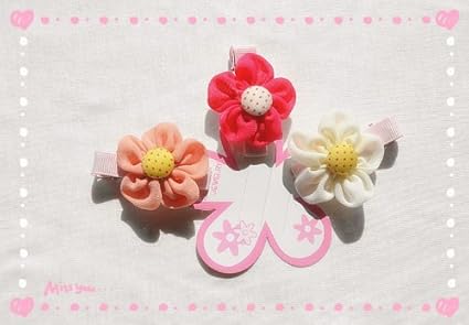 Barrettes Pince Cheveux Tissu Forme Fleur Bebe Fille Facile A Mettre Blanc Amazon Fr Bebes Puericulture