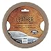 BDK Genuine Leather Car Steering Wheel Cover Small Size 13.5 to 14 Inch Beige -, Easy Installation