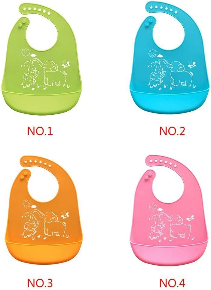 Thetechnola Com Lactancia Y Alimentacion Bebe Uzinb Las Impresiones De Dibujos Animados Los Ninos De Silicona Ajustable Impermeable Del Babero De Alimentacion Del Bebe Delantal Nino Crumb Catcher