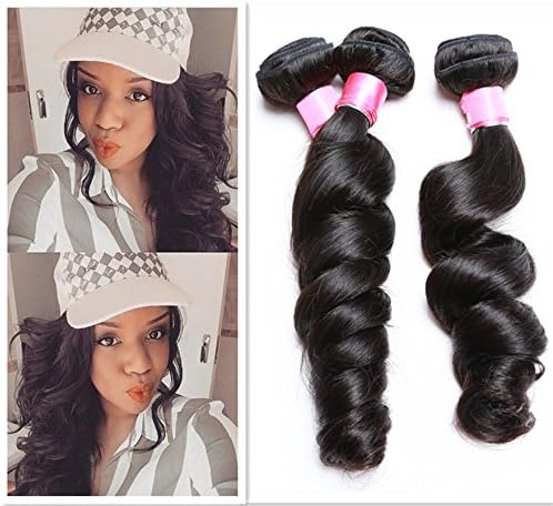Peruvian Virgin hair Loose Wave Bundles Remy Human Hair Extension 3 bundles Uprocessed Virgin Hair Natural Color (16 18 20)