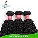Sedittyhair Brazilian Curly Hair Weave 3 Bundles (16 18 20,300g) Brazilian Virgin Kinky Curly Human Hair Weave 7A 100% Unprocessed Hair Weft Extensions Natural Black Color