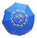 CLOUDNINE 6 FT Travel Beach Umbrella Double Canopy Wind Buster (Blue Sun)