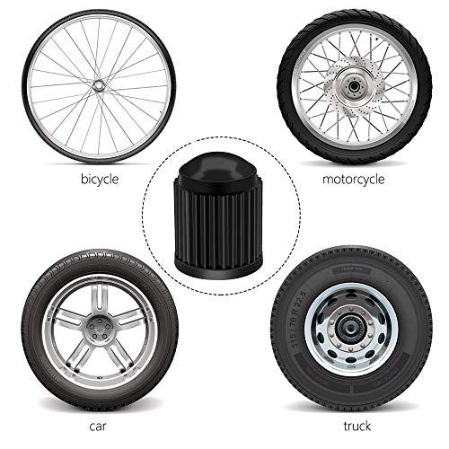 image for UA Crafts 25 Pack Tyre Valve Dust Covers - Plastic Tire Caps for Bike,