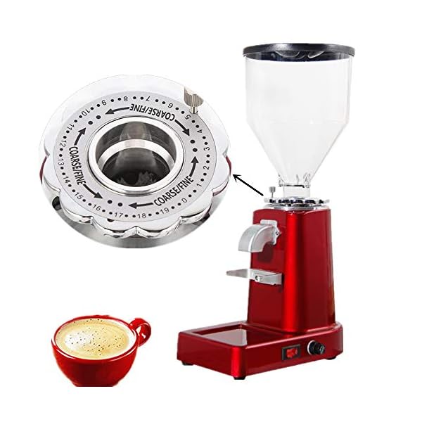 YJINGRUI Elektrische Kaffeemühle mit großer Kapazität, Kaffeemühle für gewerbliche oder Haushaltskaffeemühle rot