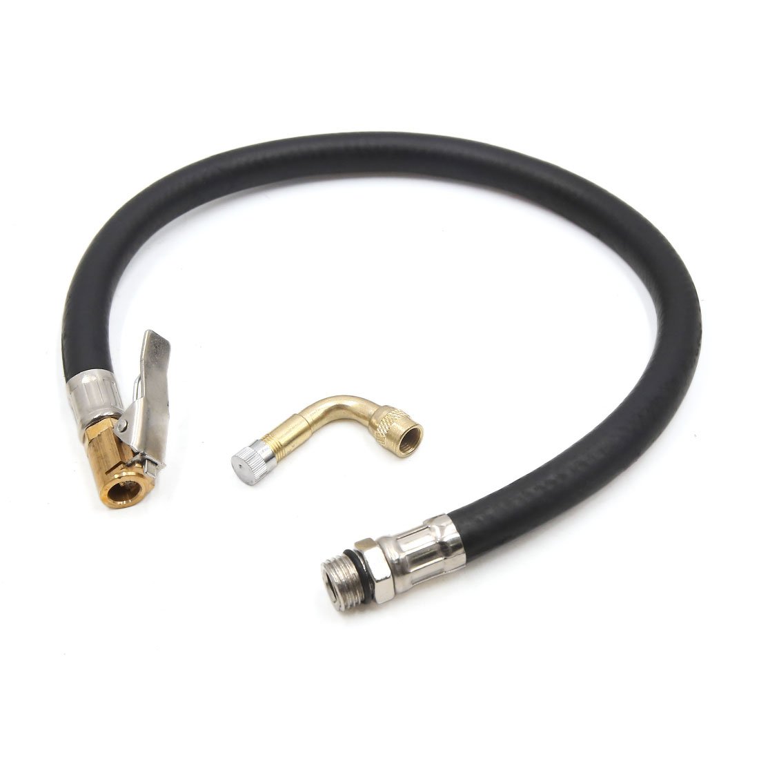 Sourcingmap 13mm Thread Dia Car Tire Inflator Hose W/ 90 Degree Valve Extension