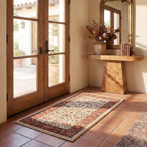 SAFAVIEH Lyndhurst Collection Accent Rug - 2'3" x 4', Ivory & Rust, Traditional…