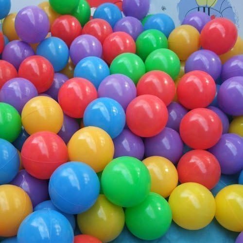 50 Pcs Colorful Fun Plastic Soft Balls Swim Toys Ocean Ball Pit for Play Tents Playhouses Kiddie Pools Pack 'N Play Bounce Houses 2.16"
