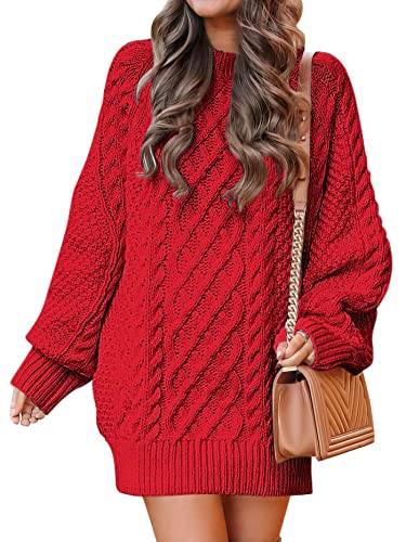 ANRABESS Women's Loose Crewneck Oversize Sweater