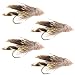 The Fly Fishing Place Muddler Minnow Fly Fishing Flies - Classic Bass and Trout Streamers - Set of 4 Flies Hook Size 4