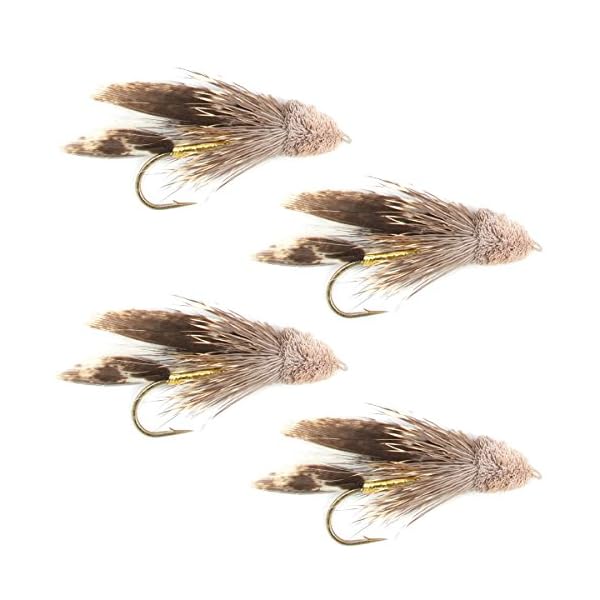 The-Fly-Fishing-Place-Muddler-Minnow-Fly-Fishing-Flies-Classic-Bass-and-Trout-Streamers-Set-of-4-Flies-Hook-Size-4