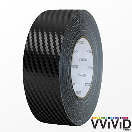 VViViD Black Carbon Fiber Air-Release Adhesive Vinyl Tape Roll (3" x 20ft)