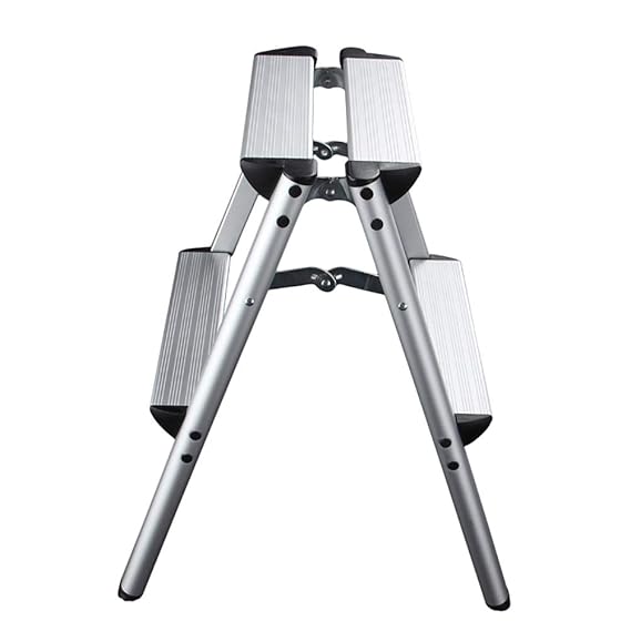 MILAYA JI Bin Shop® Leiter, Aluminium Klappleiter Hocker, Startseite Doppelseitige Erweiterung Fotoleiter + (größe : 2 Steps)