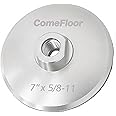ComeFloor Aluminum Backer Pad Hook and Loop Backing Pad with 5/8”-11 Thread (7")