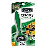 Schick PX-311B Xtreme 3 Sensitive Skin Disposable Razor for Men, 8 ct (Pack of 1)