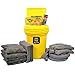 30 Gallon Universal Spill Kit, Pro Grade, 75 Pc: Overpack Drum, 50 Heavy Duty Pads 15