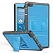 MoKo Case for All-New Amazon Fire HD 8 Tablet (7th/8th Generation, 2017/2018 Release) - [Heavy Duty] Shockproof Full Body Rugged Cover with Built-in Screen Protector for Fire HD 8, Blue & Dark Gray