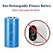 Bingogous CR123A 3V 1300mAh Li-ion Battery Non-Rechargeable Batteries (24 Packs Blue)