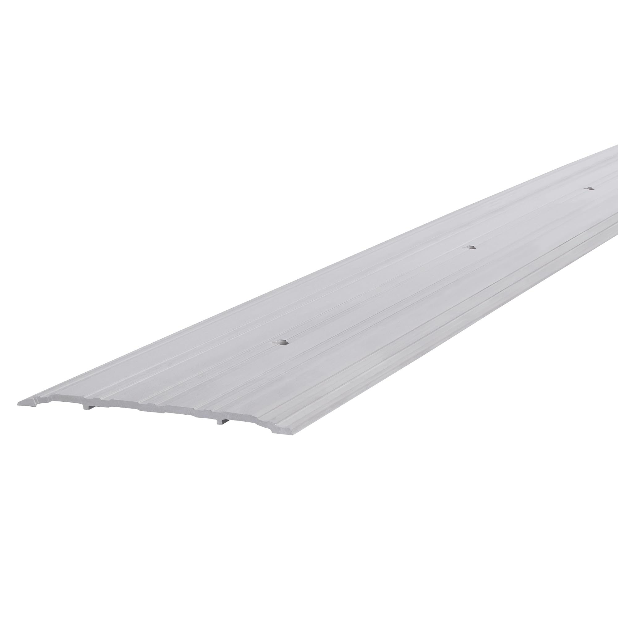 Photo 1 of ** USED** M-D Building Products 69808 Sturdy Aluminum Fluted Saddle Threshold, Mill Finish: Stylish Doorway Transition Draft Protection (1/4-Inch by 5-Inch - 72-Inch) TH042
