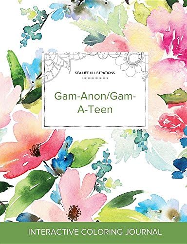 Adult Coloring Journal: Gam-Anon/Gam-A-Teen (Sea Life Illustrations, Pastel Floral) Paperback – Import, 26 Sep 2016
