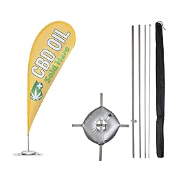 Vispronet - CBD Oil Feather Flag Kits - 11ft Flag