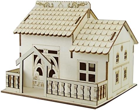 Nizzco Creative Wooden House Money Box,Villa With LED Light,Piggy Bank For Boys Girls And Adults Birthday Present