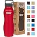 Healthy Human Stainless Steel Curve Water Bottle | 100% BPA Free Thermos for Kids & Adults | Vacuum Insulated Water Bottles | Metal Bottles with Leak Proof Lid (21 oz/ 621 ML, Red Hot)