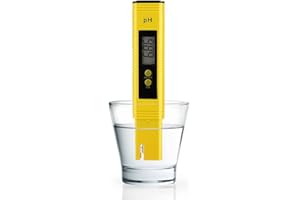 NIKIMORE Digital PH Meter, PH Meter 0.01 PH High Accuracy Water Quality Tester with 0-14 PH Measurement Range for Household Drinking, Pool and Aquarium Water PH Tester Design with ATC