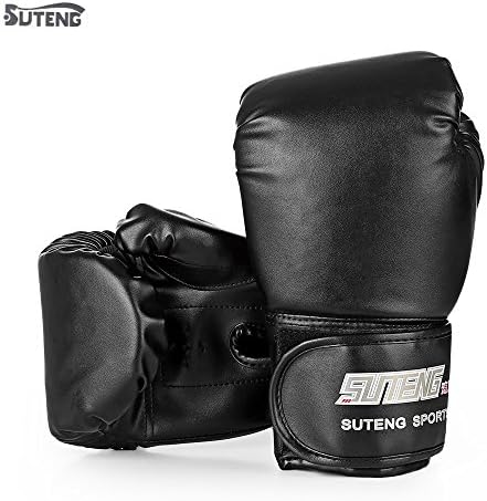 Boxing Gloves Punch Bag Fighting Gloves Suitable for Sanda Sandbag Hand Protector (black)