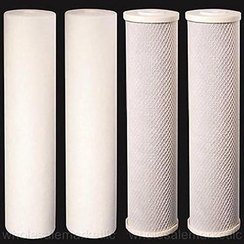 Bluonics Carbon Block & Sediment 4.5" x 20" Replacement Filter Cartridges