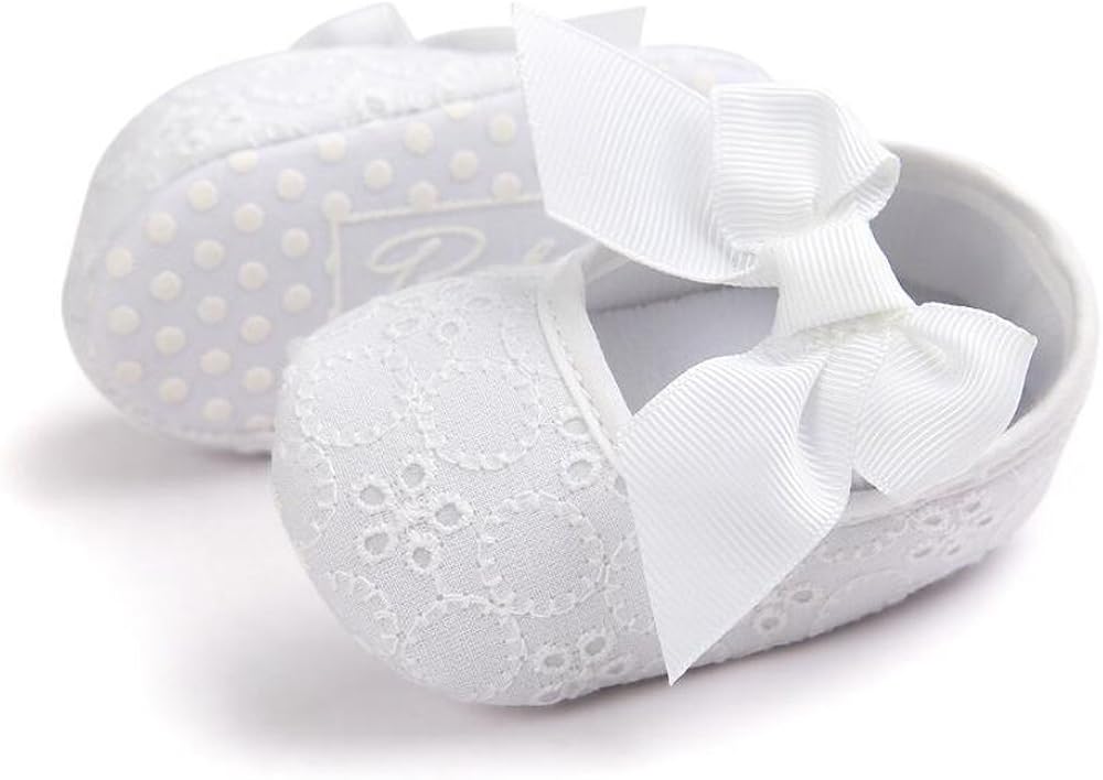  | Baby Girls Princess Bowknot Soft Sole Cloth Crib Shoes Sneaker | Sneakers