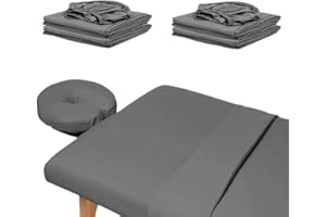 2 Sets of Reusable 3-Piece Massage Sheets，MCWLKJ Soft Microfiber Massage Table Sheets Includes Massage Table Cover Massage Fi
