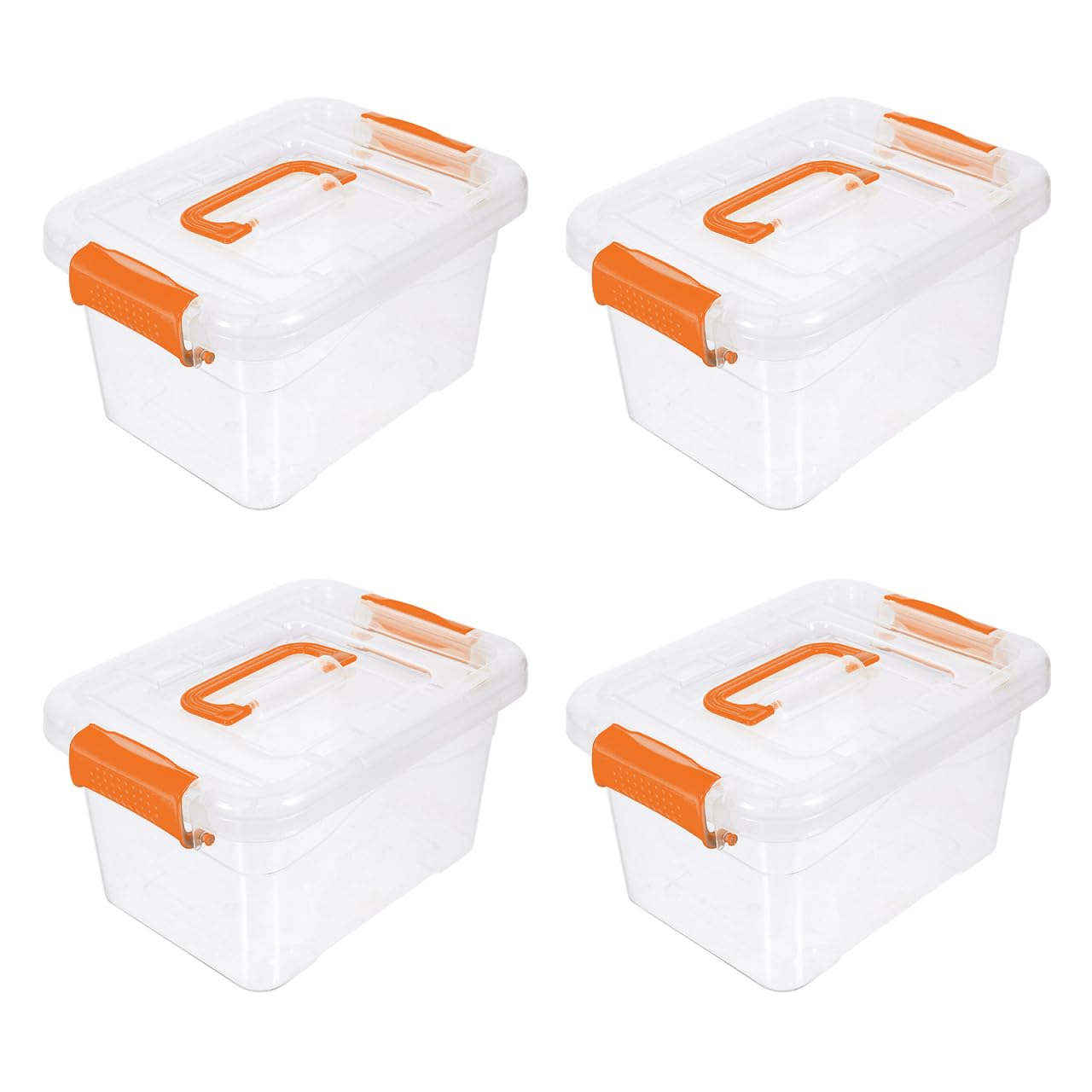 FONDOTIN 4pcs Box Portable Storage Box Containers for Organizing 16 Qt Storage Bins with Lids Toy Containers with Lids Small Plastic Sundry Organizer Abs Organize Cosmetic