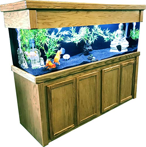 RJ ENTERPRISES Oak Groove 72″X24″ Walnut 30″ Tall Aquarium Stand fits180/225 Gal & Oak Groove 72″X24″ Walnut 10″ Tall Canopy fits180/225 Gal & Glass Tank Aquarium 225 Gal is Included