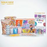 Slime Making Kit Supplies: Including Rainbow Foam Beads, Fishbowl Beads, 12 Glitter pack, Fruit and Flower Slices,Slime CuttingTools, 20 Large Containers, Free Ebook - DIY Slime and Clay decoration