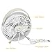 USB Desk Fan, EasyAcc 4 Inch USB Mini Table Fan Easy Cleaning Electric Portable Fan 3 Blades With Leather Handle Personal Fan ON/OFF Adjustable fit all USB Device For Office Home Desktop Table - White