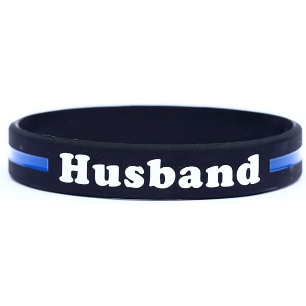 FUTURESTEPS Blue Lives Matter Bracelet 10 Pack Size 8 Inch Adult Thin Blue Line Silicone Wrist Band Bracelet Wristbands Support Police And Law Enforcement