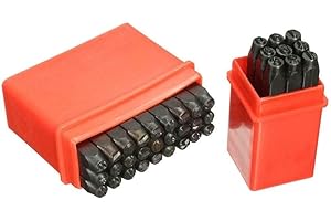 Carbon Steel Number & Letter Punch Set 36Pcs Alphabet Marking Stamp Tool For Metal Leather Wood Gold Silver Copper Craft 2-8m