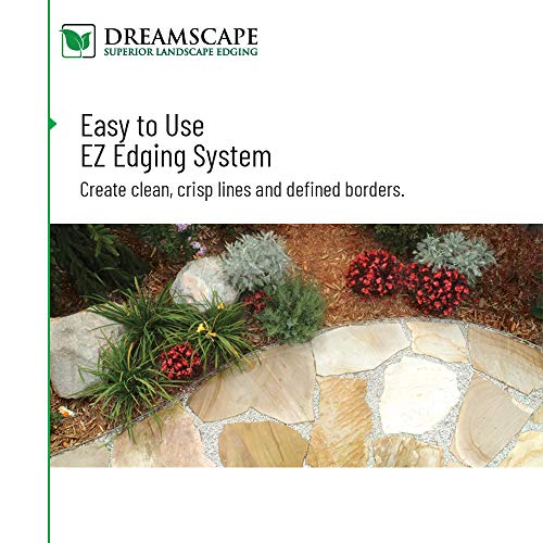 Dreamscape EZ Edge Aluminum Landscape Edging 4 Strips, 6ft Each (24ft Total), Black Painted