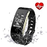 Fitness Tracker, Toprime Waterproof Activity Tracker with Heart Rate Monitor Sleep Monitor Pedometer Calorie Counter, Smart Watch for Android and IOS
