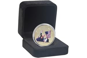 Wenoanew Trump Fight Assassination Fist Pump Coin You Missed Stronger Trump Survived Shot Trump 2024 Bullet Proof Shot Shooting Strong Coins Merchandise with Case Collectible Gifts